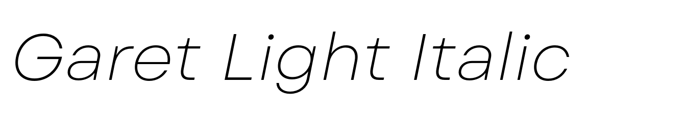 Garet Light Italic